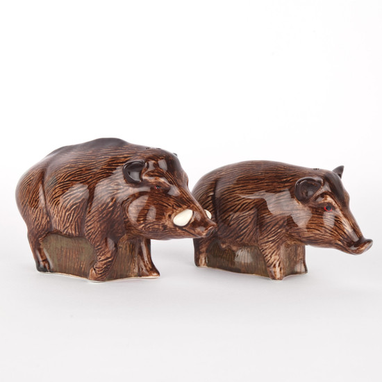 Quail Ceramics Wild Boar Salt And Pepper