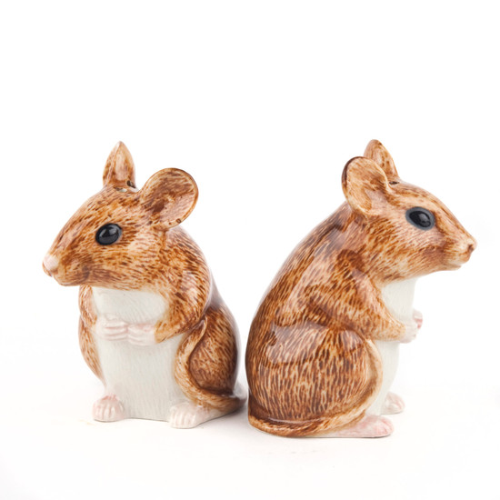 Quail Ceramics Wood Mouse Salt And Pepper