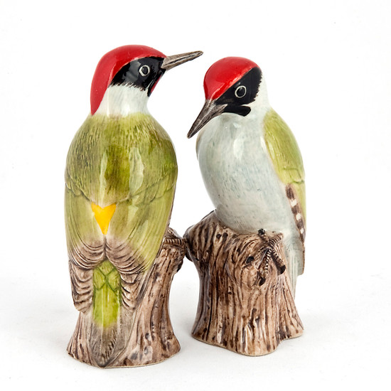 Quail Ceramics Woodpecker Figures (2)