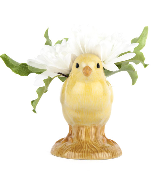 Quail Ceramics Yellow Chick Bud Vase