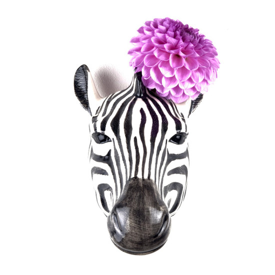 Quail Ceramics Zebra Wall Vase Large