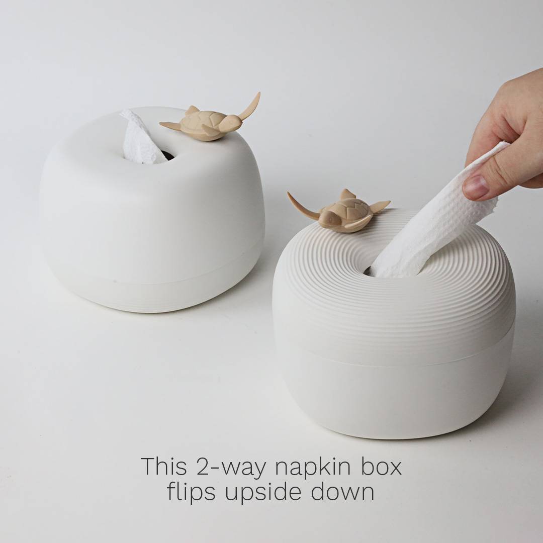 Qualy Mini Pebble Tissue Holder (with Animal Choices)