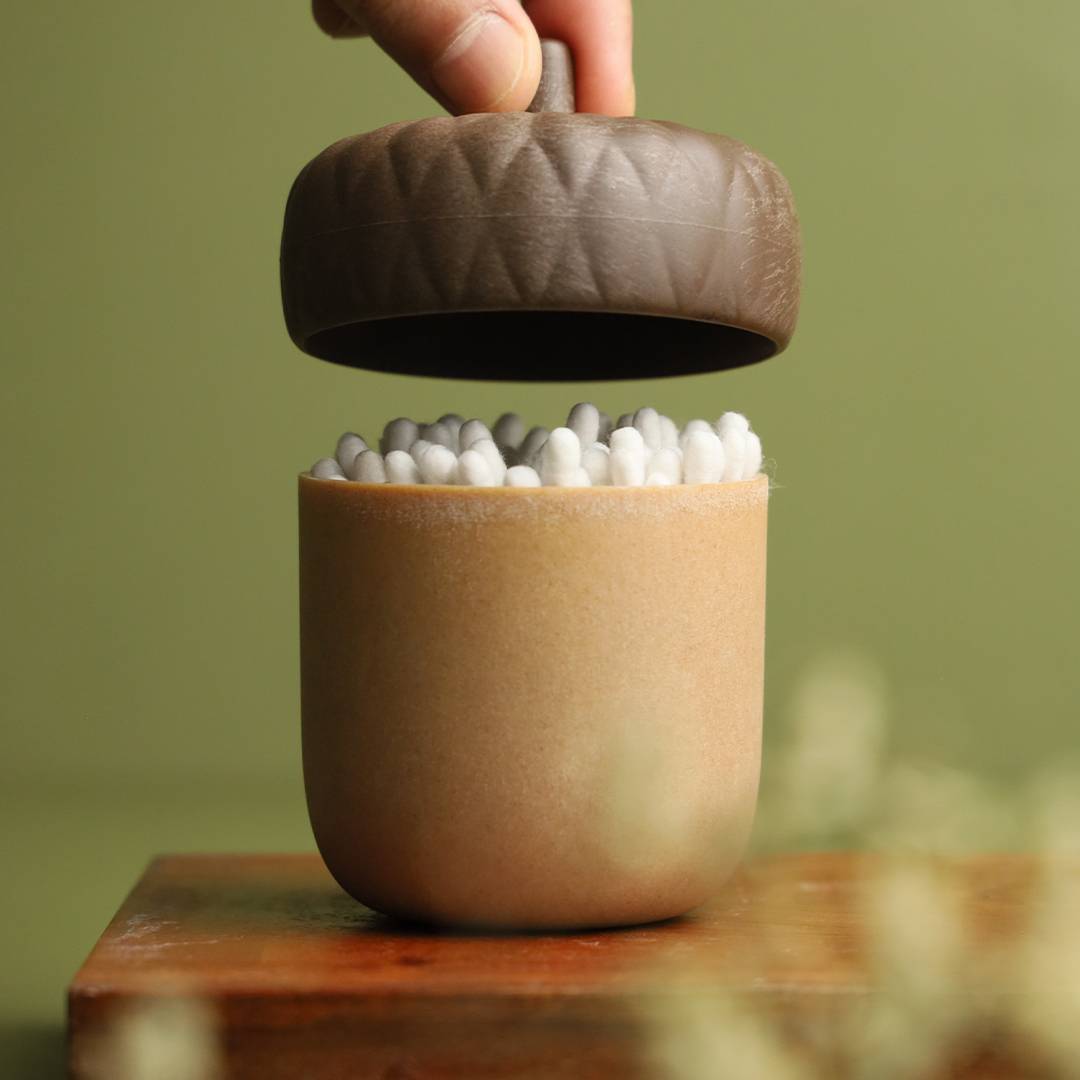Qualy Acorn Cottonbud Holder