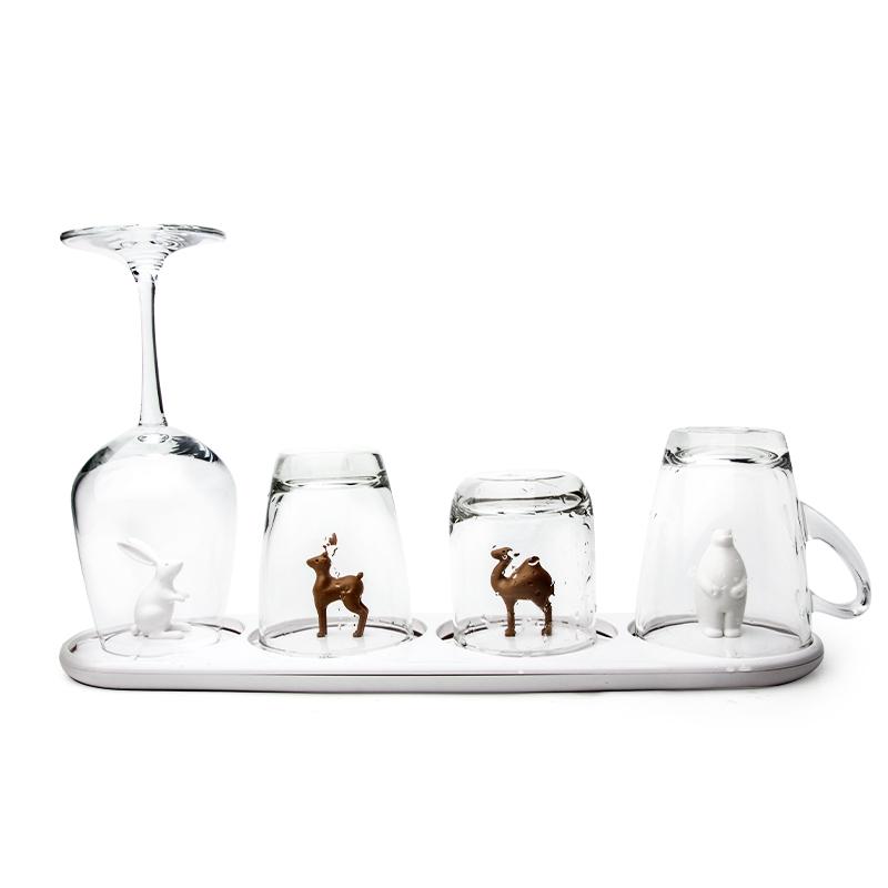 Qualy Animal Parade Glass Tray