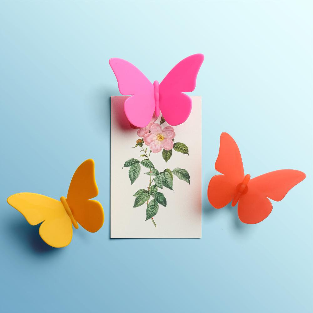qualy Butterfly Magnet 3pcs/set (Random Color)