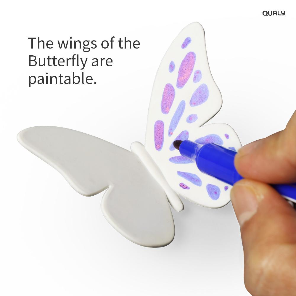 Qualy Butterfly Magnet 3pcs/set (White Color)