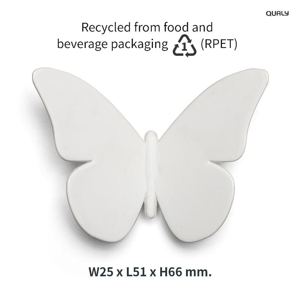 Qualy Butterfly Magnet 3pcs/set (White Color)