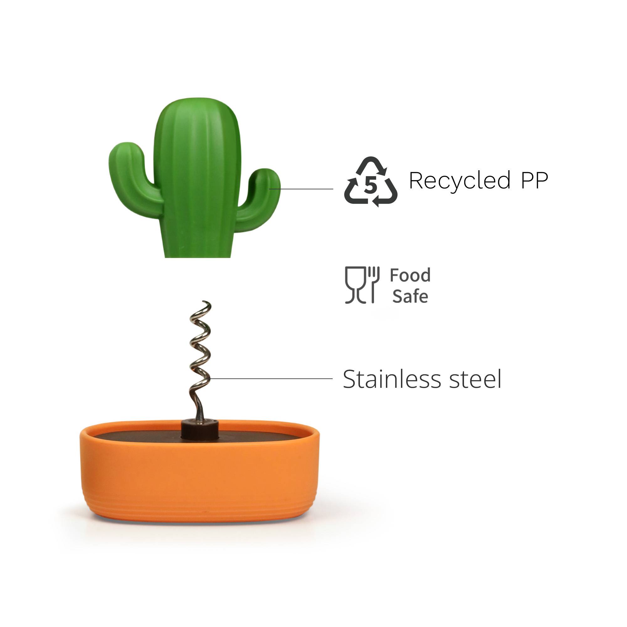 Qualy Cactus Bottle Opener & Corkscrew