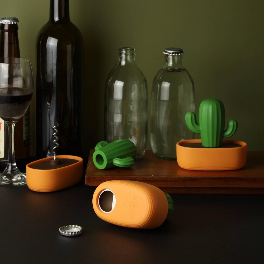 qualy Cactus Bottle Opener & Corkscrew