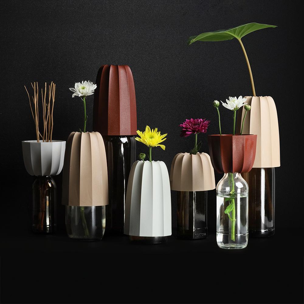 Qualy Cacvase L – Crown Cap Bottle Vase (3 Pcs/set)