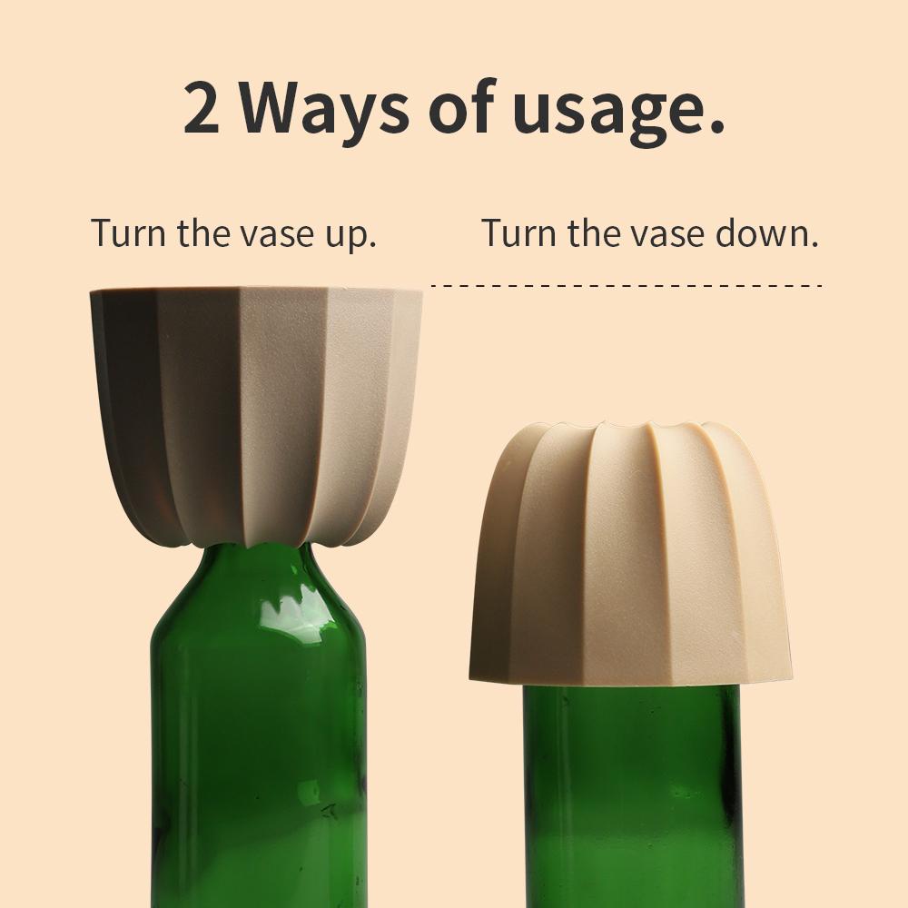 Qualy Cacvase S – Screw Cap Bottle Vase (3 Pcs/set)