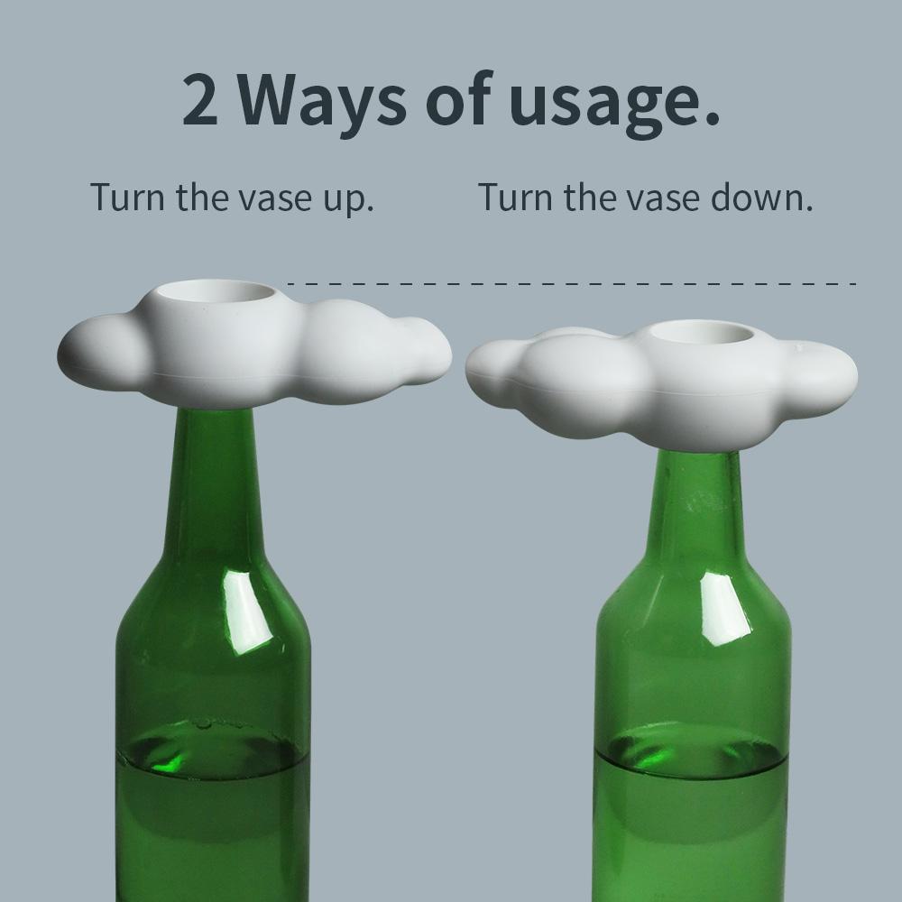 Qualy Cloud Vase – Screw Cap Bottle Vase