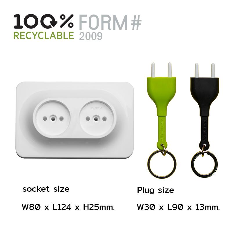 Qualy Double Unplug Key Ring