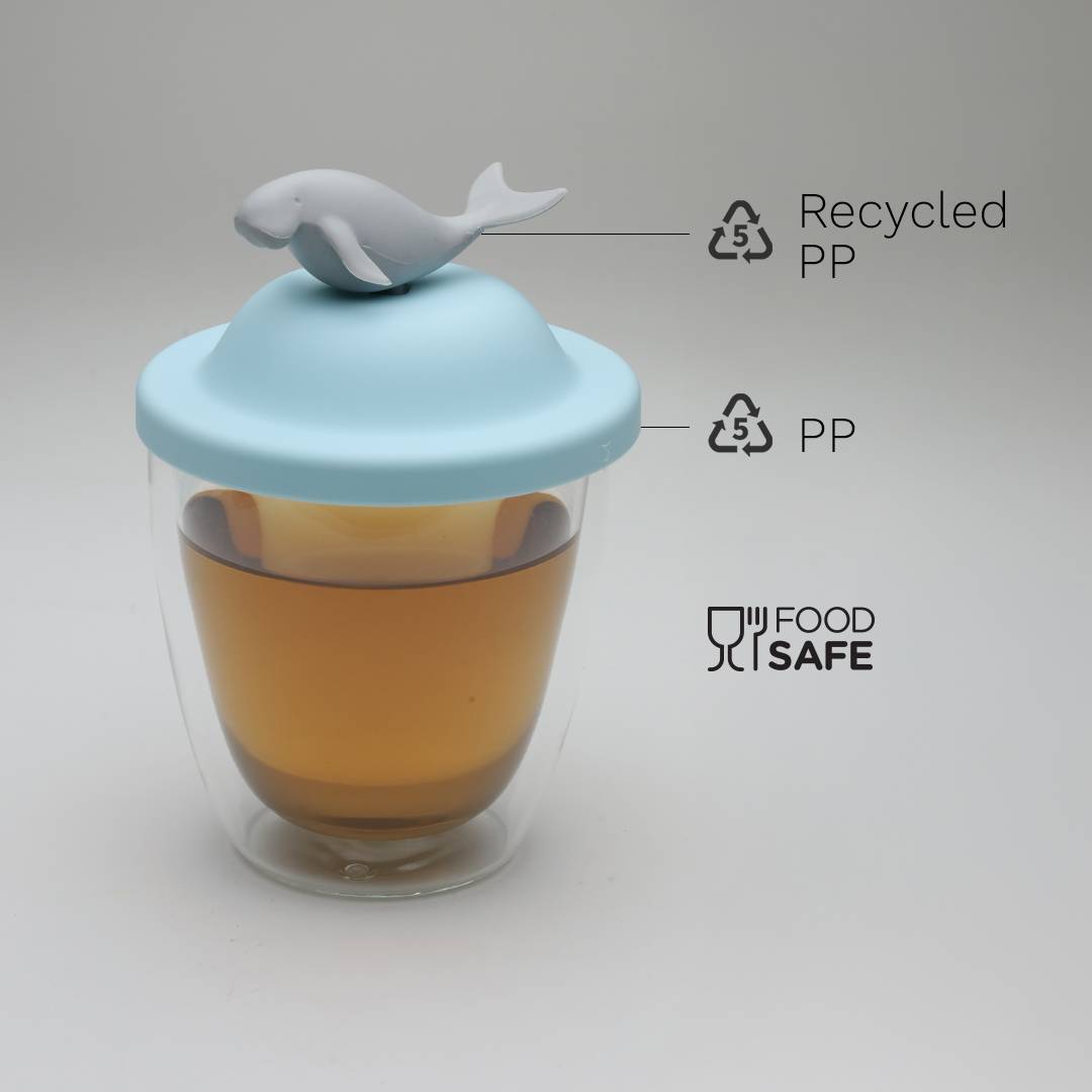 Qualy Dugong Double Wall Cup & Cover