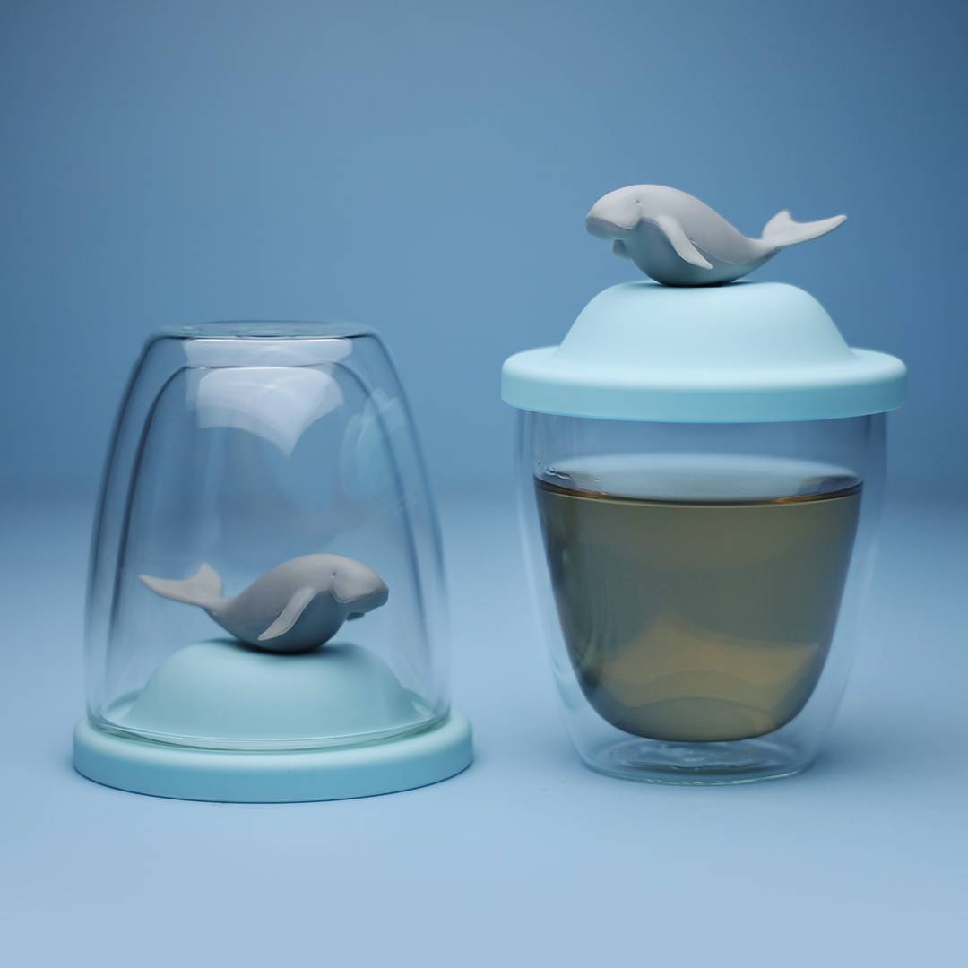 qualy Dugong Double Wall Cup & Cover