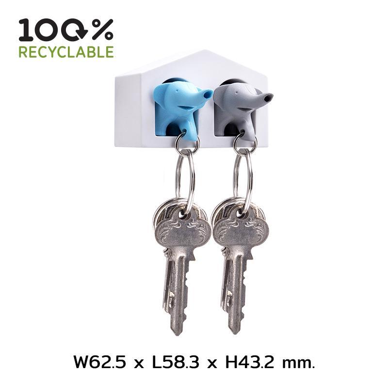 Qualy Duo Elephant Key Ring