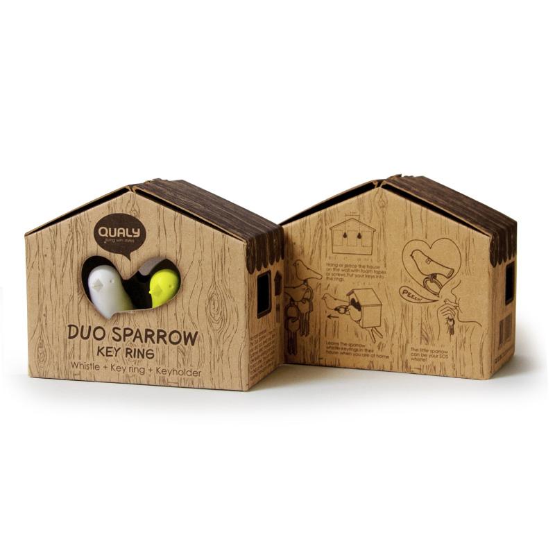 Qualy Duo Sparrow-Key Ring