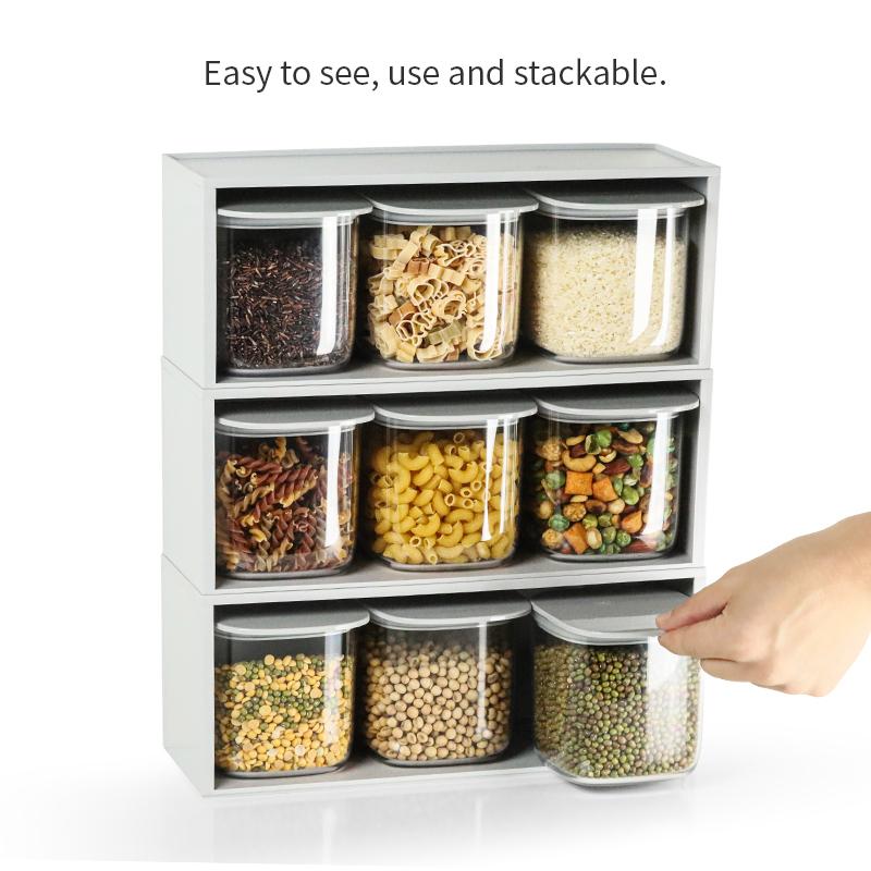 Qualy Flat Top Storage Jar Drawer Rack