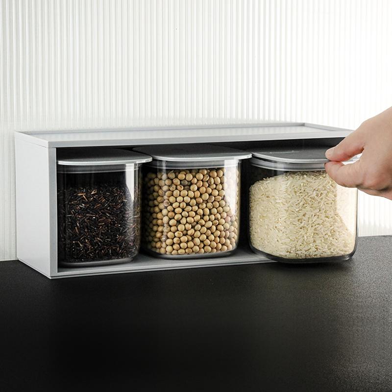 qualy Flat Top Storage Jar Drawer Rack