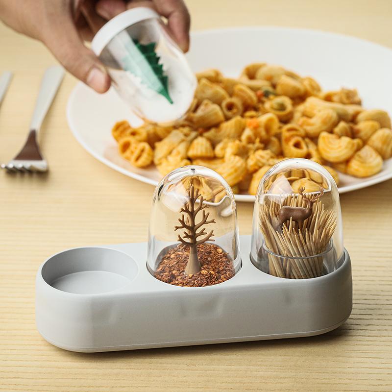 Qualy Forest Ecology Salt Pepper & Toothpick Holder