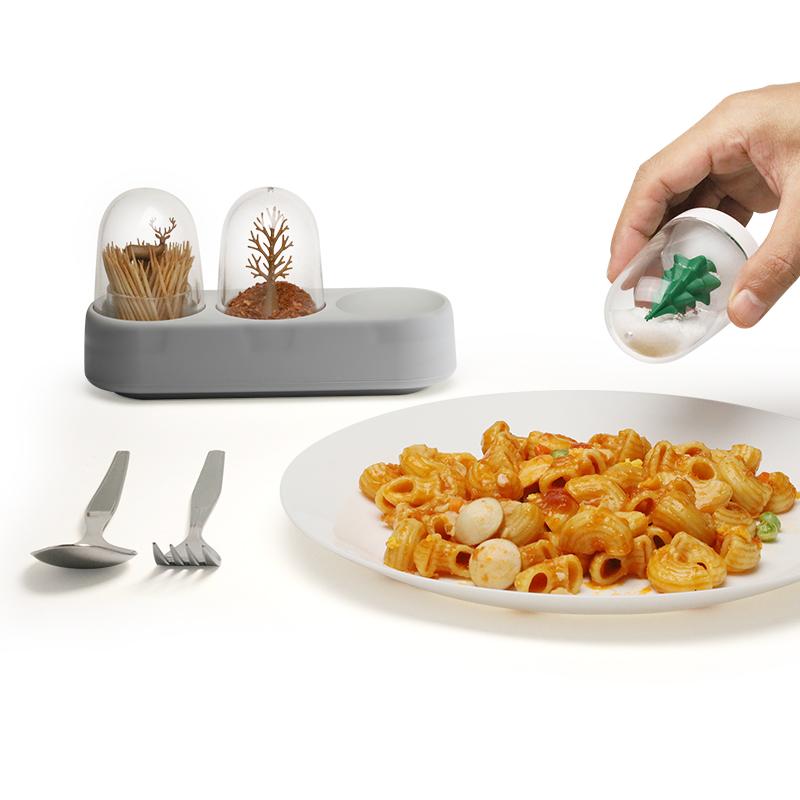 Qualy Forest Ecology Salt Pepper & Toothpick Holder