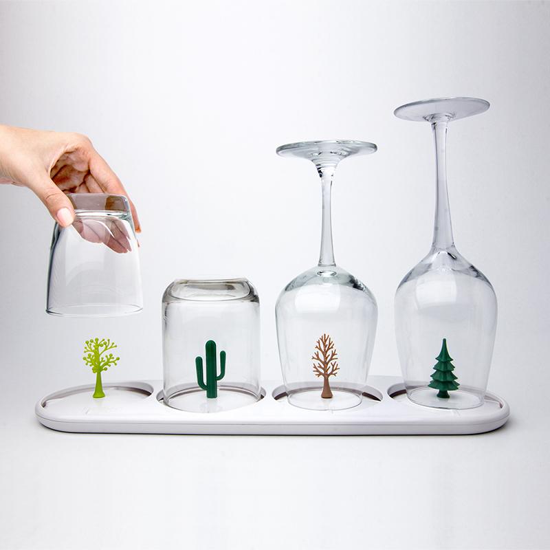 Qualy Four Seasons Glass Tray