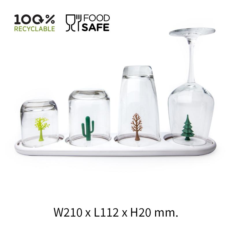 Qualy Four Seasons Glass Tray