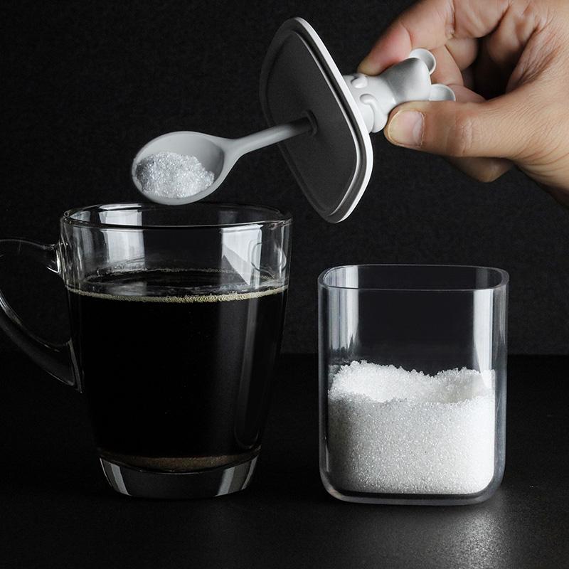 Qualy Lucky Mouse Seasoning Container And Spoon