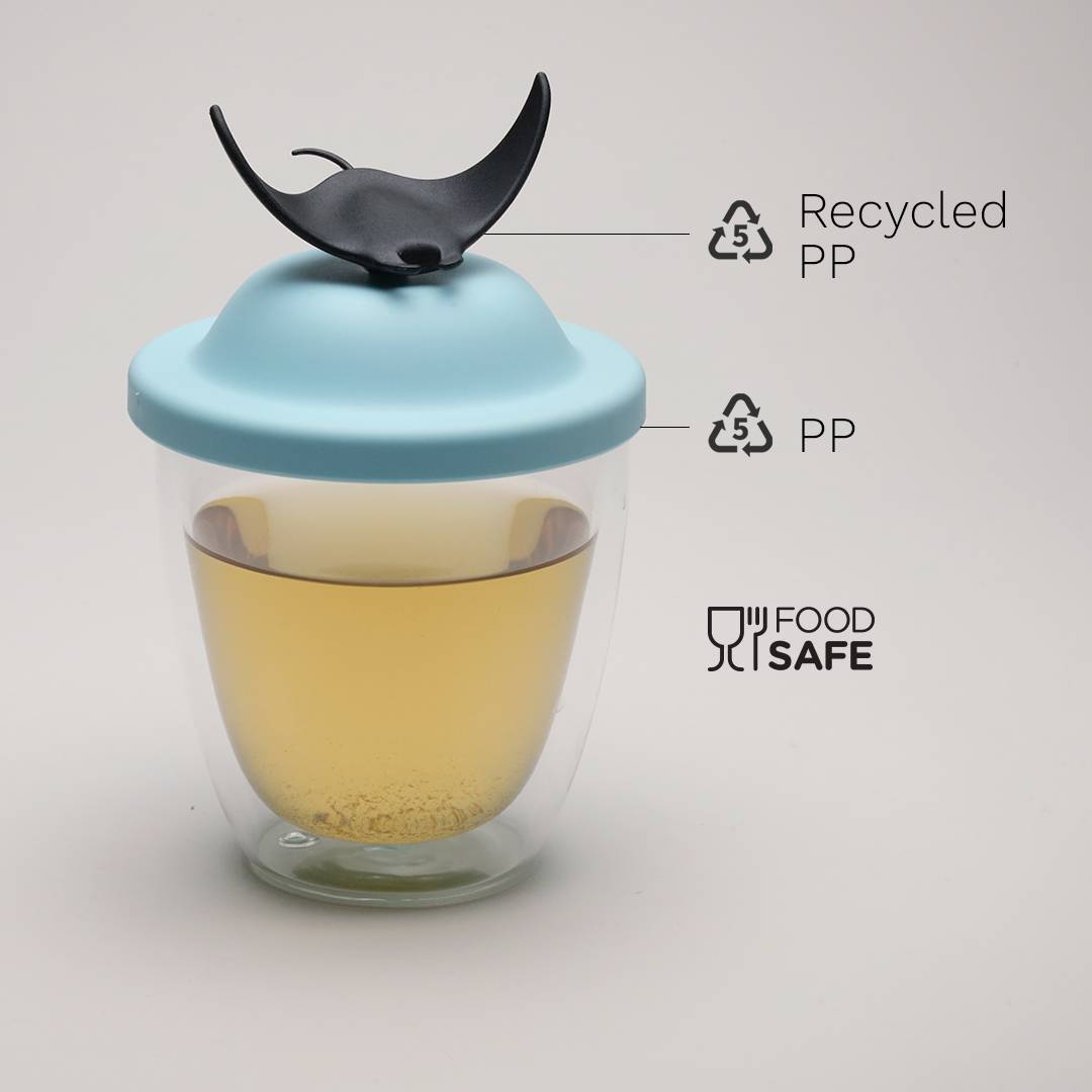 Qualy Manta Ray Double Wall Cup & Cover