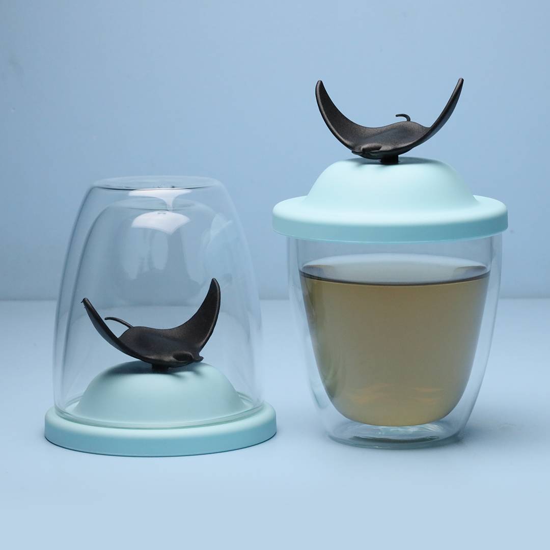 qualy Manta Ray Double Wall Cup & Cover