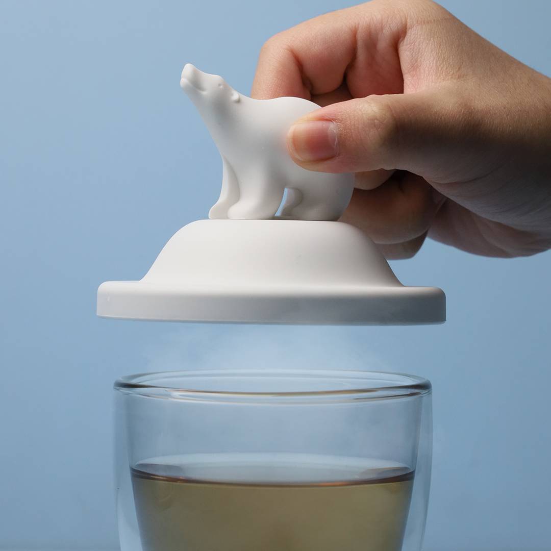 Qualy Polar Bear Double Wall Cup & Cover