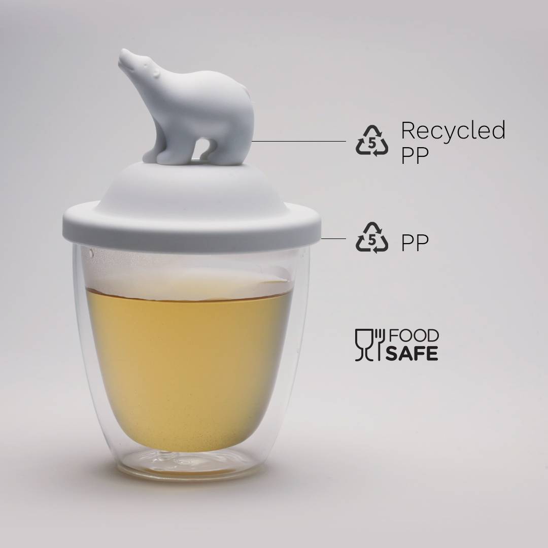 Qualy Polar Bear Double Wall Cup & Cover
