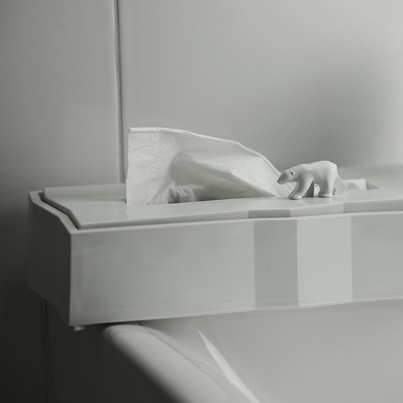 Qualy Polar Bear Iceberg Facial Tissue Holder