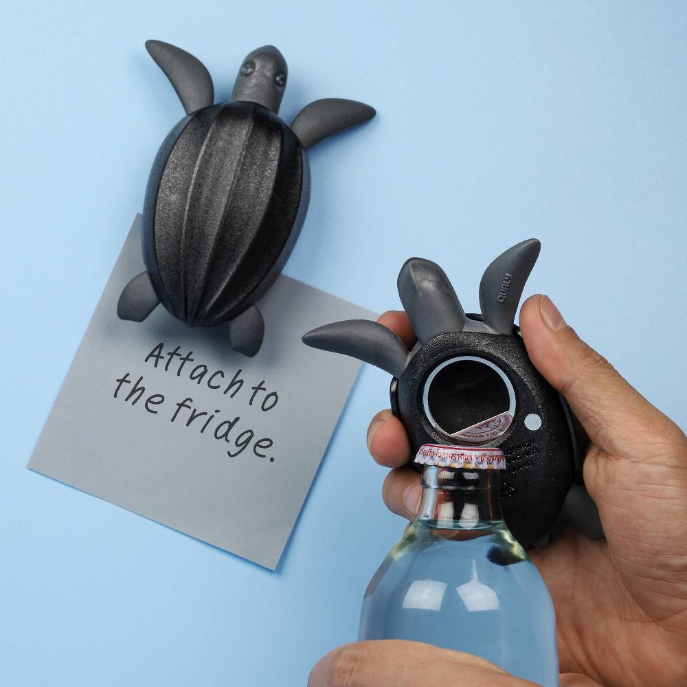 qualy Save Turtle Bottle Stopper-Opener