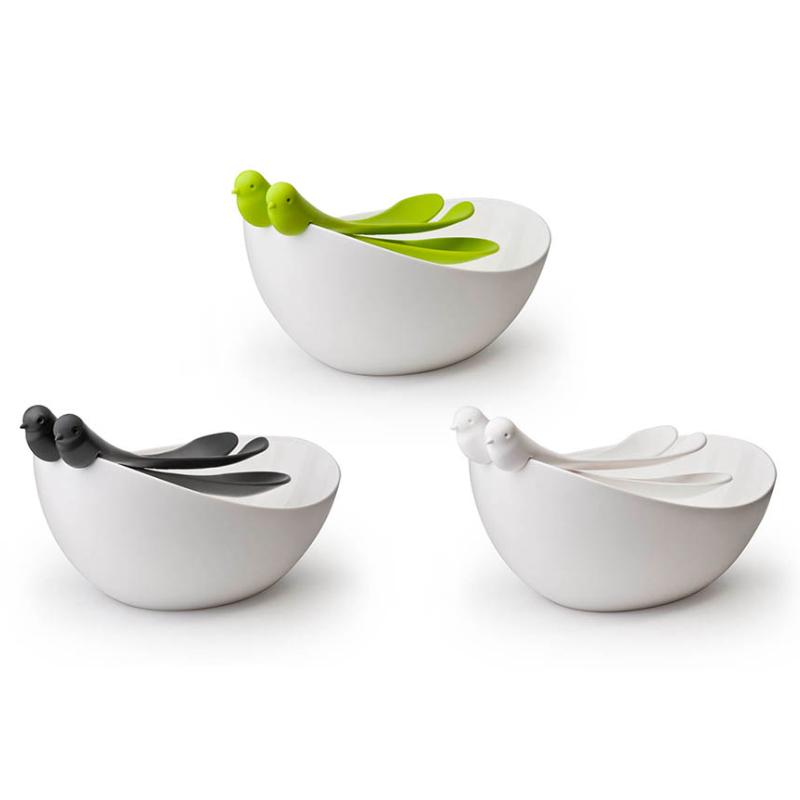Qualy Sparrow Salad Bowl With Servers