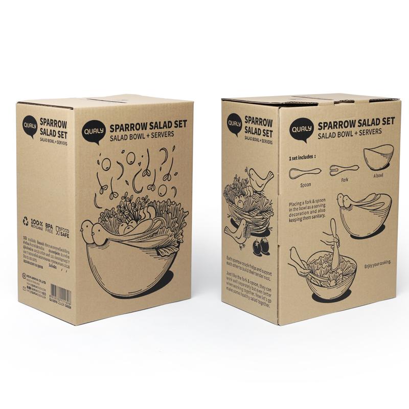 Qualy Sparrow Salad Bowl With Servers