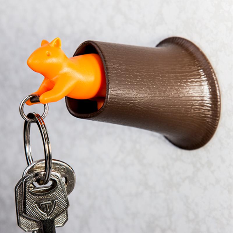 Qualy Squirrel Key Ring (Key Ring + Key Holder)