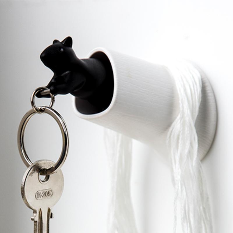 Qualy Squirrel Key Ring (Key Ring + Key Holder)