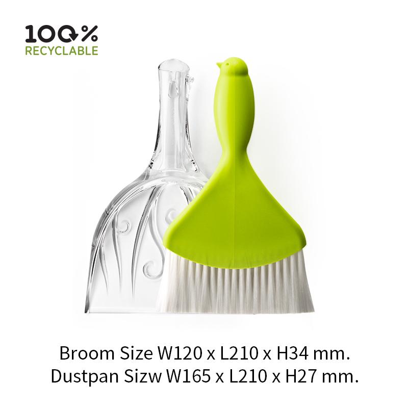Qualy Sweepie Sparrow-Broom&Dustpan