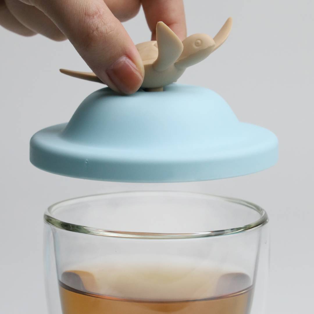 Qualy Turtle Double Wall Cup & Cover