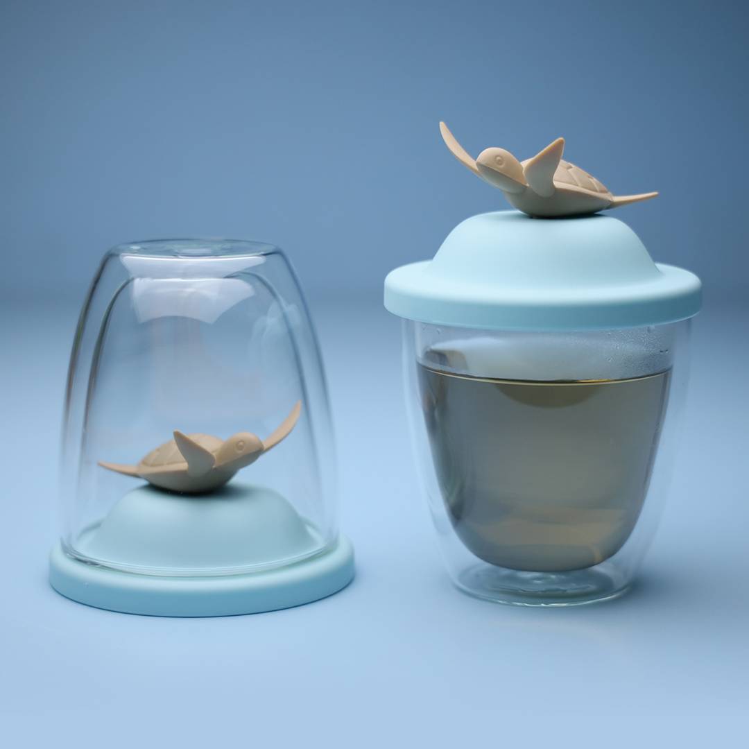 qualy Turtle Double Wall Cup & Cover