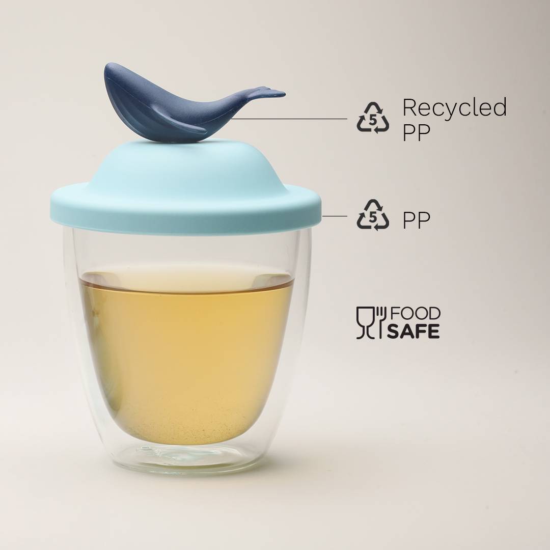 Qualy Whale Double Wall Cup & Cover