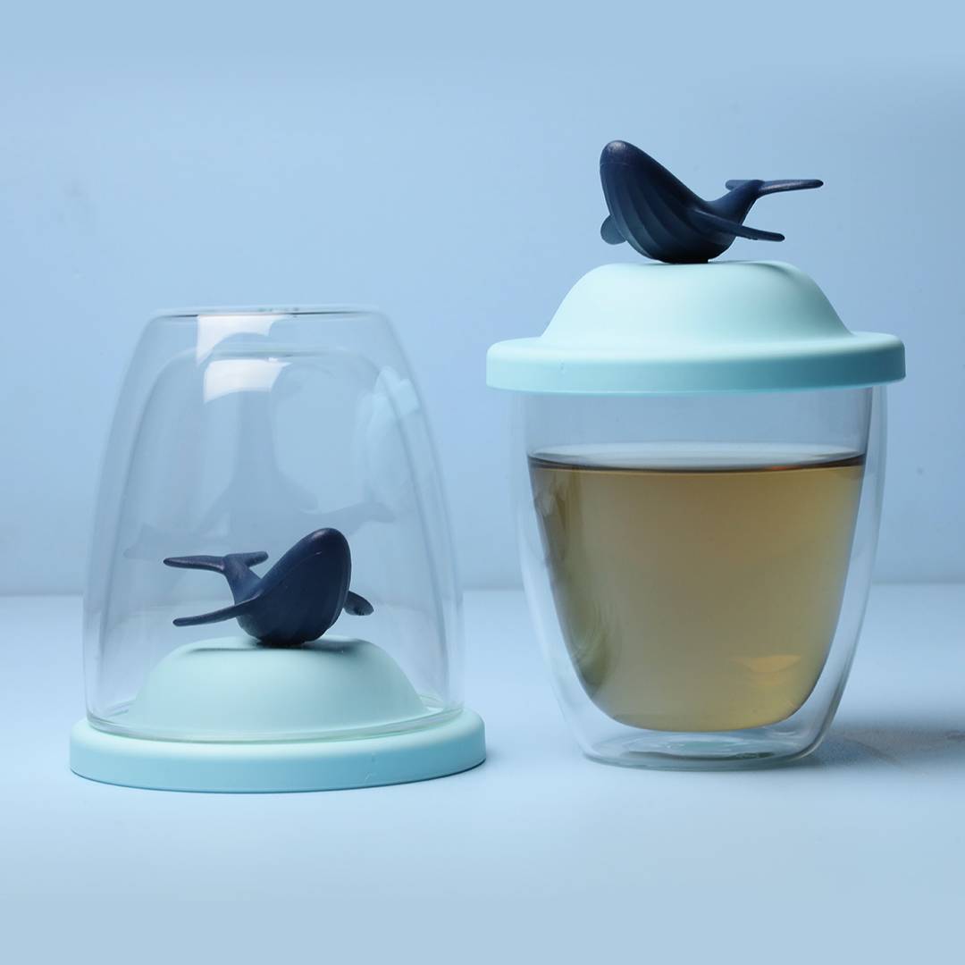 qualy Whale Double Wall Cup & Cover