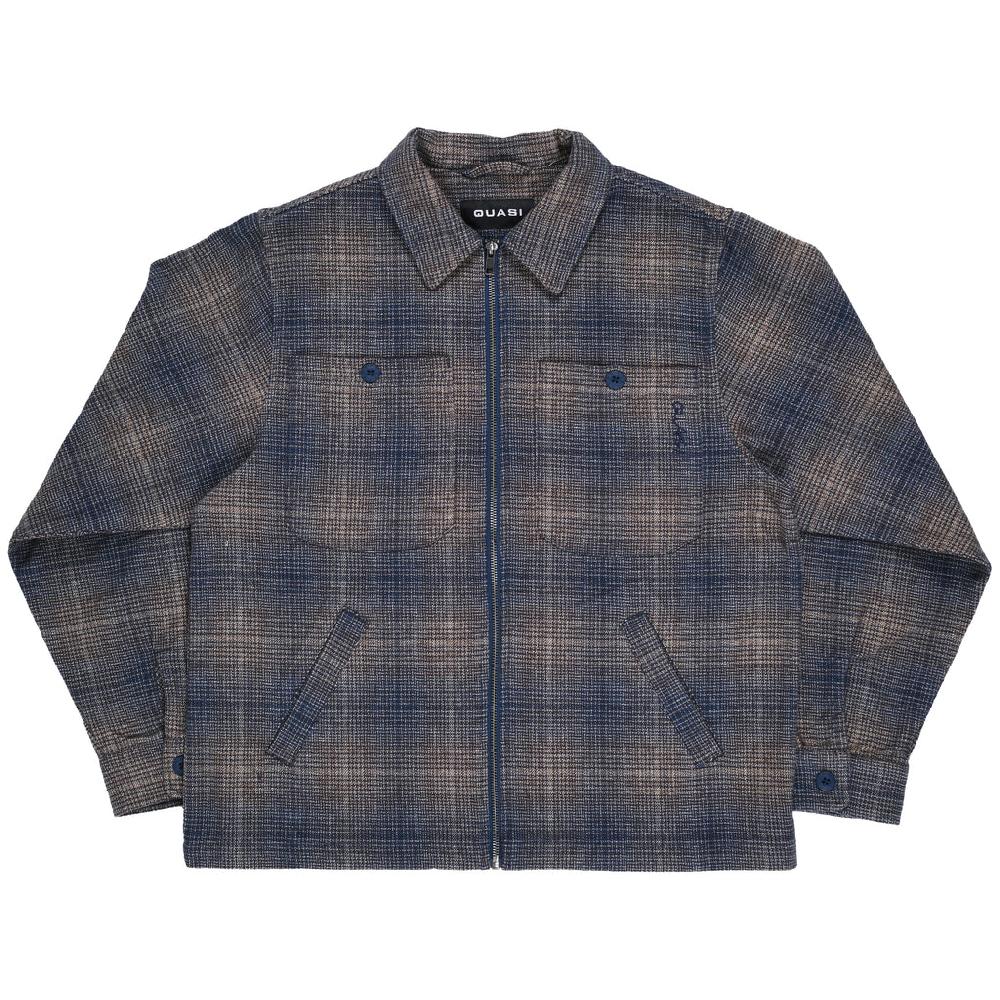 quasi skateboards Grain Full Zip Shirt Jacket [Navy]