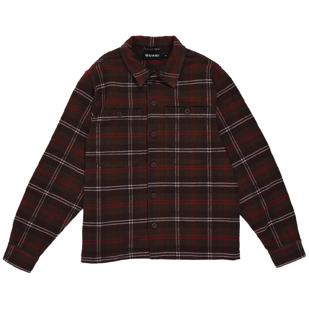 quasi skateboards SST Long Sleeve Button Up Shirt [Dirt]