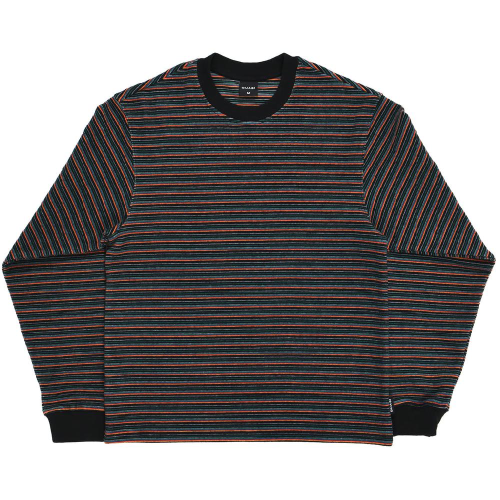 quasi skateboards Verve Long Sleeve Striped Tee [Black]