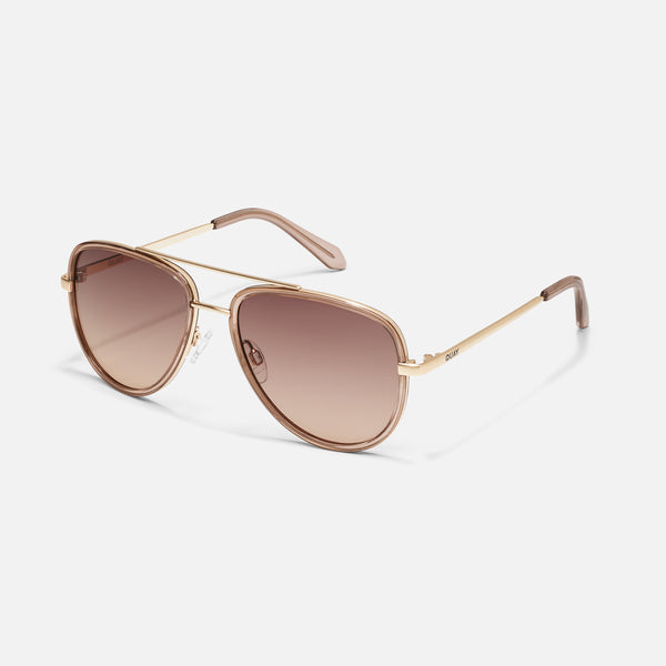 Quay ALL IN MINI Small Pilot Sunglasses With Gradient Lenses