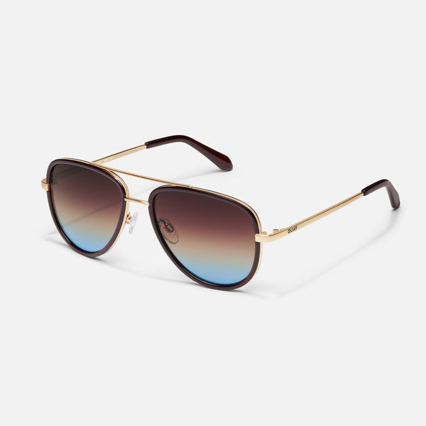 Quay ALL IN MINI Small Pilot Sunglasses With Gradient Lenses SALE