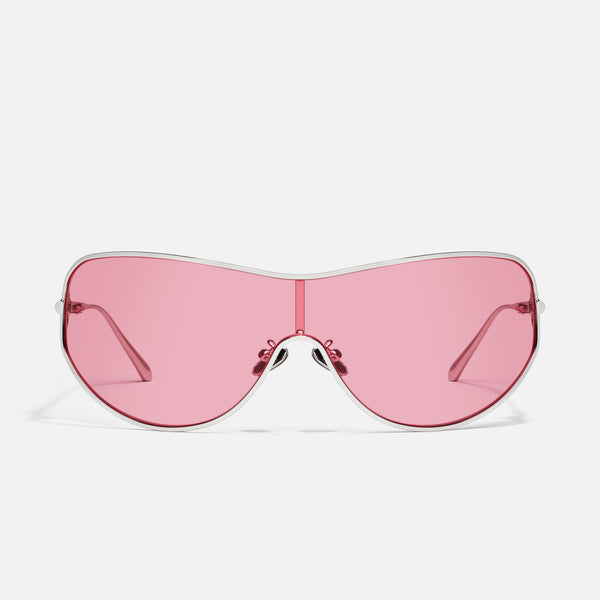 Quay BALANCE Wrap Shield Sunglasses With Metal Frame