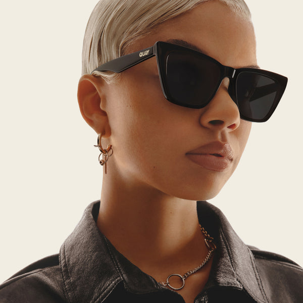 Quay CALL THE SHOTS Square Cat Eye Sunglasses For Women SALE
